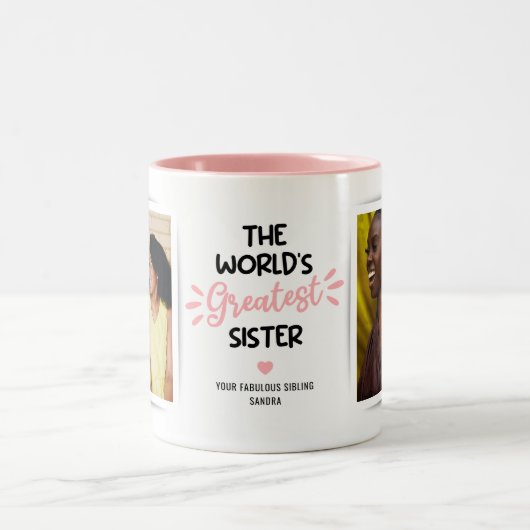Grootste zuster 2 Photo Two-Tone Coffee Mok (Center)