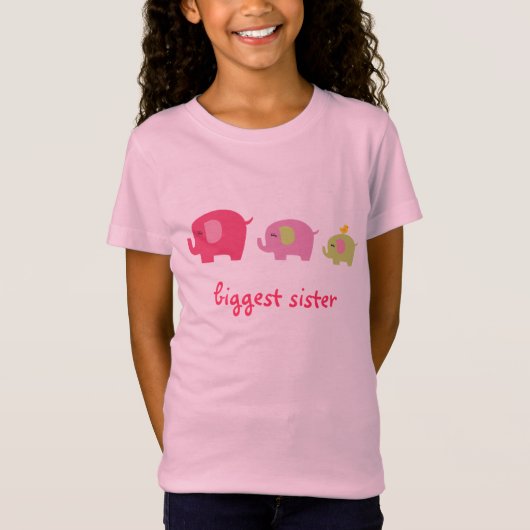 Grootste zuster Elephant-Shirt T-shirt (Voorkant)