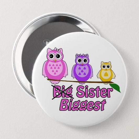 Grootste zuster Pin Ronde Button 4,0 Cm (Voorkant /achterkant)