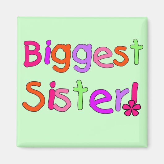 Grootste zuster T-shirts en cadeautjes Magneet (Voorkant)