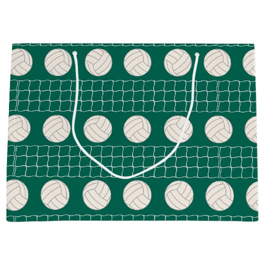 Groottas met cadeau voor volleybalpatroon groot cadeauzakje (Voorkant)