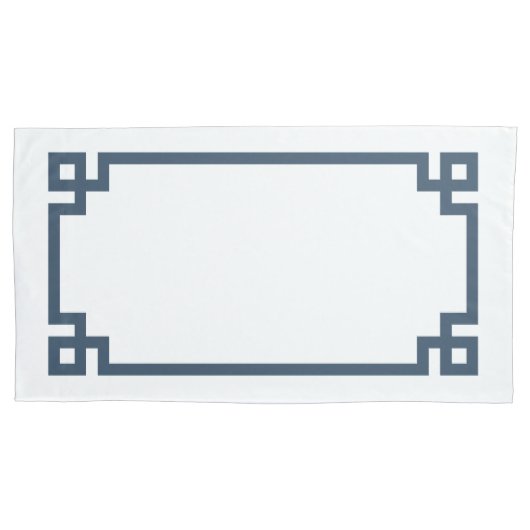 Grootte blauwe Griekse hoofdgrens Kussensloop (Voorkant-Links)