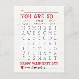 Grootte Briefkaart Word Search Valentijnsdag