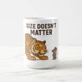 Grootte doet er niet toe - Grappig Tijger- en Muis Koffiemok (Center)