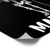 Grootte Doet Probleem Halloween 12 Voet Skelet Gra Poster (Hoek)