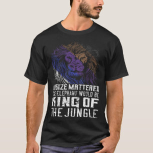 Grootte Dont Matter Koele Leeuw Jiu Jitsu T-shirt