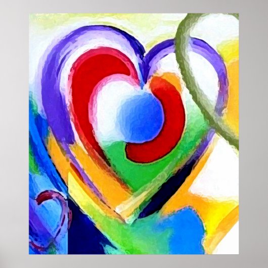 Grootte groot hart poster (Voorkant)