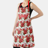 Grootte Grote Rode Rozen Elegante Bloemen Schort (Insitu)