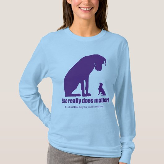 Grootte is belangrijk t-shirt (Voorkant)