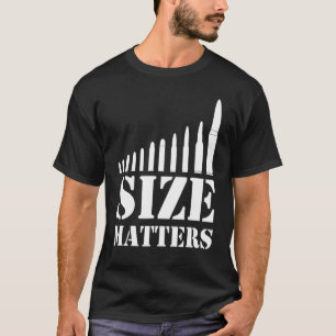 Grootte komt kogels 1 aan t-shirt