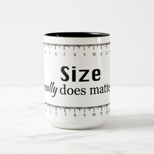 Grootte maakt echt Mok belangrijk (Center)