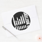 Grootte Matters Munitie Kogelmaten Ronde Sticker (Envelop)