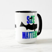 Grootte telt Funny Vist grote Mok (Voorkant rechts)