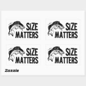 Grootte telt. Grappig Gevist design Rechthoekige Sticker (Vel)