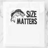 Grootte telt. Grappig Gevist design Rechthoekige Sticker (Tas)