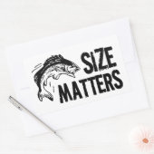 Grootte telt. Grappig Gevist design Rechthoekige Sticker (Envelop)