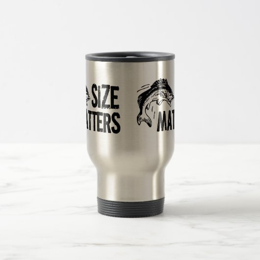 Grootte telt. Grappig Gevist design Reisbeker (Center)