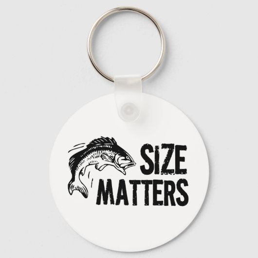Grootte telt. Grappig Gevist design Sleutelhanger (Voorkant)