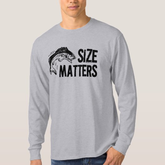 Grootte telt. Grappig Gevist design T-shirt (Voorkant)