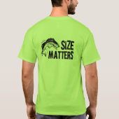 Grootte telt. Grappig Gevist design T-shirt (Achterkant)