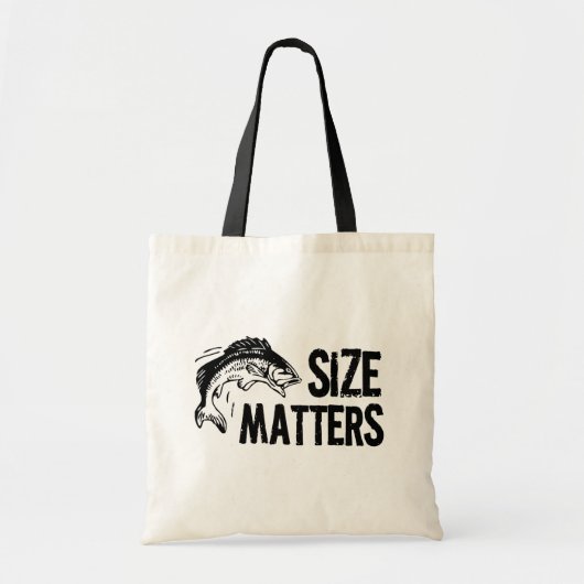 Grootte telt. Grappig Gevist design Tote Bag (Voorkant)