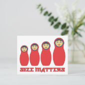 Grootte telt Petrushka-kaart voor Mannen die goed  Briefkaart (Staand voorkant)