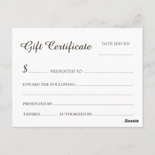 Grootte van Briefkaart van spa Cadeaucertificaat (Achterkant)