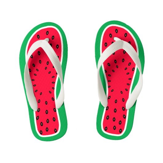 Grootte van kinderen Funny Watermelon Slice Kijk Kinder Teenslippers (Voetbed)
