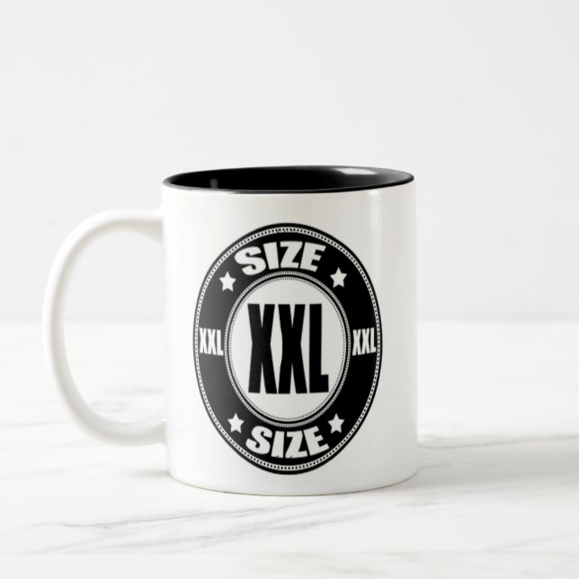 Grootte XXL Tweekleurige Koffiemok (Links)