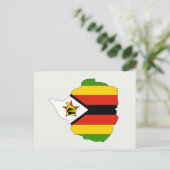 Grootte Zimbabwaanse vlaggenkaart Briefkaart (Staand voorkant)