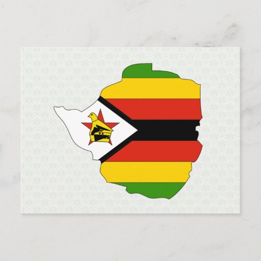 Grootte Zimbabwaanse vlaggenkaart Briefkaart (Voorkant)