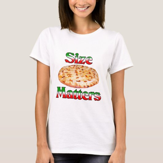 Grootteklassen (Pizza) T-shirt (Voorkant)
