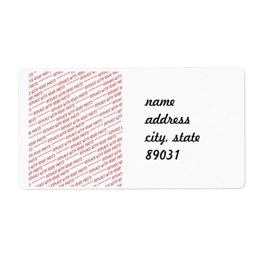 Groottespecifiek 8x10-fotosjabloon etiket (Voorkant)