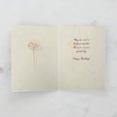 Grootvader 95th Birthday Brown Wildflower Kaart (Binnen)