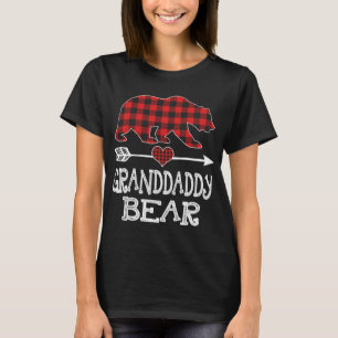 Grootvader Beer Kerstmis Pajama Red Pset Buffalo T-shirt