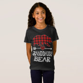 Grootvader Beer Kerstmis Pajama Red Pset Buffalo T-shirt (Voorkant volledig)