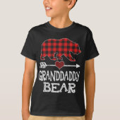Grootvader Beer Kerstmis Pajama Red Pset Buffalo T-shirt (Voorkant)