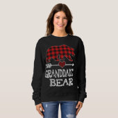 Grootvader Beer Kerstmis Pajama Red Pset Buffalo Trui (Voorkant volledig)