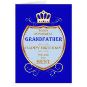 Grootvader Birthday met Shield (Voorkant)