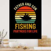 Grootvader citeert vader en zoon Vist partner Poster (Keuken)