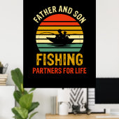 Grootvader citeert vader en zoon Vist partner Poster (Thuiskantoor)