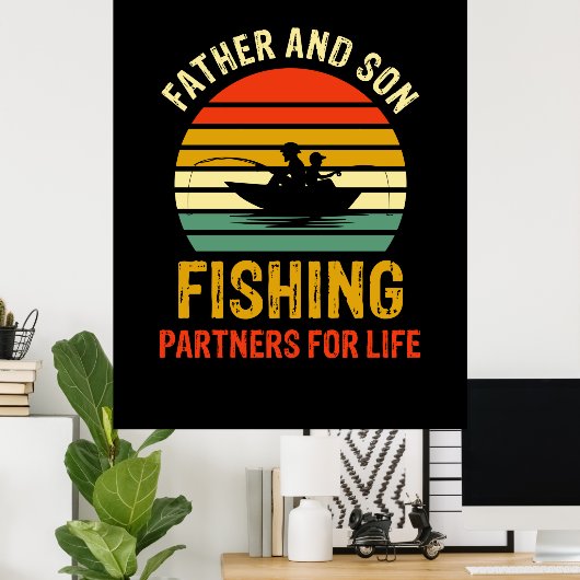 Grootvader citeert vader en zoon Vist partner Poster (Thuiskantoor)
