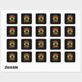 Grootvader citeert vader en zoon Vist partner Vierkante Sticker (Vel)