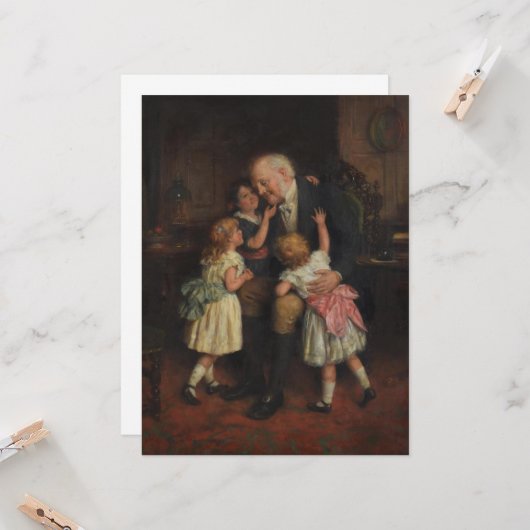 Grootvader (door Joseph Clark) Kaart (Voorkant / Achterkant in situ)