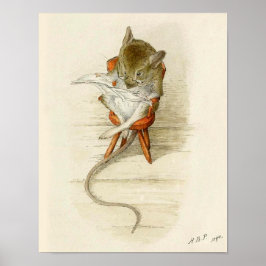 Grootvader Dormouse Leeskrant Poster