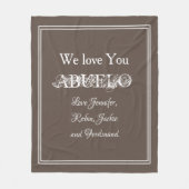 Grootvader Douane Grootkinderen Names Love You ABU Fleece Deken (Voorkant)