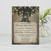 grootvader eikenboom huwelijksuitnodigingen kaart (Staand voorkant)