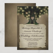 grootvader eikenboom huwelijksuitnodigingen kaart (Voorkant / Achterkant)