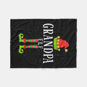 Grootvader elf kerst bijpassende xmas pyjama fleece deken (Voorkant (Horizontaal))