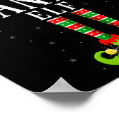 Grootvader elf kerst bijpassende xmas pyjama poster (Hoek)
